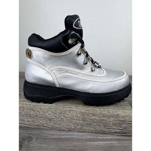 Cougar Cruiser Retro Metallic Silver Lug Boot Size 7.5 - Picture 2 of 11